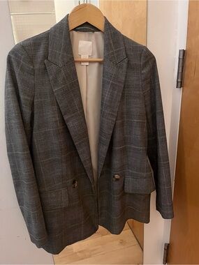 H&M Gray Plaid Women's Blazer XXS